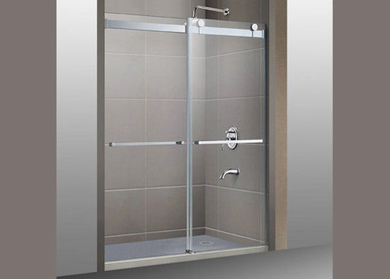 Customized Bath Shower Glass , Clear Toughened Glass 4-12mm Thickness