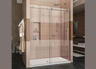 Durable Custom Bathroom Shower Glass , Anti Impact Frosted Shower Glass