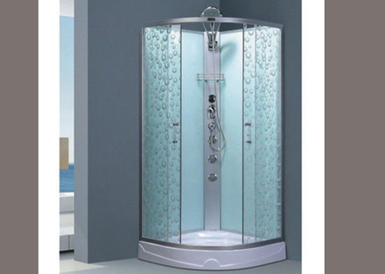Easy Installation Patterned Tempered Glass , Size Customized Fixed Shower Glass